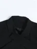 Women's Suits EAM Black Cross Blazer Women Big Size Elegant Lapel Long Sleeve Loose Fit Jacket Fashion Tide Spring Autumn 2024 1DF4373