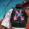 Hoodies femininos Y2K High Street Graffiti Bear Imprimir Homens Fleece Hoodie Mulheres Outono Casual Pulôver Moletons Com Capuz Hip Hop Tamanho Roupas