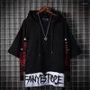 Men's T Shirts Fashion Casual Streetwear Hooded T-Shirts Thin Stylish Hip Hop Techwear Y2k Anime Dacning Women Clothing