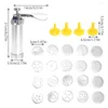 Baking Moulds Stainless Steel Biscuit Extruder Press Cookie Gun Kit Set With 20 Discs 4 Nozzles Tool Cake Decorating