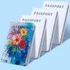 Keychains 1Pcs Sublimation Passport Holder Covers PU Leather Blank Heat Transfer Travel Book Wallet Cover For