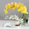 Decorative Flowers Phalaenopsis Fake Flower Home Decorations Living Room Dining Table Ornaments Floral Arrangement Soft Outfit Design