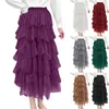 Skirts Womens Soild Color Tutu Skirt Layered Tulle Girls Colorful Halloween Costumes Schoolgirl