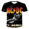 Camicia da uomo per uomo per uomo ac dc stampa 3d pop rock streetwear casual moda estate o collo manica corta unisex