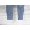 Designer Heren Gestapelde Jeans Heren Bedrukt Jacquard Borduren Recht Gat Wassen Onregelmatige Patchwork Patch Borduren Stretch Stof High Street