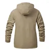 Vestes pour hommes Tactique imperméable multifonctionnelle chasse veste de pêche camping randonnée militaire cargo multi-poches polaire à capuche