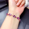 Charm Bracelets Fashion Amethyst 18K Rose Gold Color Treasure Luxury Purple Crystal Gemstone Bracelet For Women Fine Jewelry Christmas Gifts