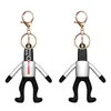 Keychains Lanyards Skibidi Toalett Keychain Anime Man vs Monitor People Figur Dock Keyring Pendent Bop Key Chians Gift For Men Women