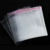 200pcs 14cm Wide Plastic Bags Clear Self Adhesive Cellophane Bag Transparent Jewelry Candy Cookie Packaging Bag Gift1293A