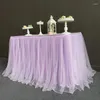 Bord kjol höjd 80 cm 2 lager bröllopsfest tyll bordsartyg hem födelsedag baby shower leveranser