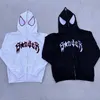 Y2k Spider Print Hoodies Vrouwen Mannen Hip Hop Rits Lange Mouw Jasje Jassen Herfst Winter Harajuku Casual Losse Capuchon 240131