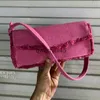 Bolsos de hombro Denim Square Underarm para mujeres Diseñador de lujo Andbags Monederos 2023 Nuevo en Fasion Simple Versátil Borla Sólida SoulderH24131