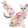 Kedi Kostümleri Evcil Pamuk Giysileri Küçük Köpek Sterilizasyon Tulumları İçin Pamuk Giysileri Tulum Anti-Licking Recovery Care Dava köpek yavrusu yavru kedi kıyafetleri