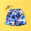 Spodnie 2024 Summer Children's Shorts Plaży Plaży Puchanie chłopców swobodny luźne duże dziewczyny kreskówkowe mody przycięte spodnie