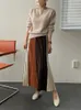 Jupes automne hiver tricot jupe taille haute longue crayon femmes tricoté décontracté vintage maxi chaud épais midi rayure