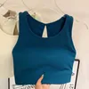 Completo da yoga Reggiseno sportivo scavato sul retro per donna Abbigliamento sportivo Palestra Top Fitness Biancheria intima a coste femminile Abbigliamento da allenamento