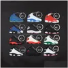 Sleutelhangers Lanyards Mti-Styles Modeontwerper Mini Sneaker Sleutelhanger Merk Sportschoen Sleutelhanger Mannen Vrouwen Kinderen Ring Creatief Cadeau D Dhpi1