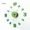 2018 Nouveau citron vert Design autocollant EVA 60 CM horloge murale couleur grand grand décoratif 3d bricolage horloge murale pour cuisine chambre d'enfants Y2253K