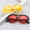 Güneş Gözlüğü Güneş Gözlüğü Çıkarsız Bayan Marka Tasarımcı Büyük Boyutlu Gölgeler 90s Retro Siyah Sarı Pilot Güneş Gözlükleri Lady UV400 Plaj Gözlük HTGS