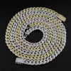 Holycome Factory Cooper Rostfria anpassade smycken 925 Sterling Silver White Gold Plated Hip Hop Moissanite Cuban Chain