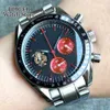 Other Watches Luxury Quartz 40mm Chronograph Multifunction Watch Men VK63 Movement Black Red Green Dial Stainless Steel Strap Montre homme J240131