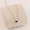 Designer Jewelry Women Heart Necklace Rose gold Silver Love pendant Necklaces ins fashion Choker clavicle chain Bijoux268c