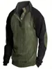 Męskie swetry plus w rozmiarze Kontrast kolor bluzy moda swobodne kołnierzyki na wiosenne jesienne ubrania zimowe
