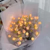 Dekoracyjne figurki 20/30/40pcs LED Tulip Bukiet Nocne Materiały światła Lampa DIY Ręcznie robiona symulacja Urodziny Dekora
