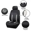 Car Seat Covers AUTO PLUS Universal Gray Mesh For With 3 Zipper Rear Split Airbag Compatible Fit Most SUV Truck VAN