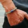 Charmarmband Enkel handflätad blå gul tråd armband kreativt handgjorda ukraina rep för män kvinnor armbandsmycken3251