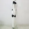 Vestidos casuais celebridade tapete vermelho mostrar festa vestido branco cor mulheres um ombro elegante noite bandagem 2024 estilo