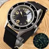 Diğer Saatler Tandorio Diver NH35A KOUBD SAFPHIRE C3 Süper Lume Çerçeve Ekleme Siyah Dial Luminous 40mm Otomatik Saat Erkekler İş Elbise Saat J240131