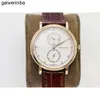 Iwcity męs Designer Menwatch Watch Portugieser Gold Watches 5A Wysokiej jakości automatyczne mechaniczne uhren skórzany pasek Watchmen z powrotem przezroczysty Montre Pilot J9um