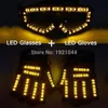 New High Quality LED Laser Gloves LED Light up Glasses Bar Show Glowing Costumes Prop Party DJ Dancing Lighted Suit1243i