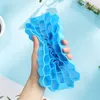 Ice Cream Tools Cube Tray Silicone Mold 37 Grid Honeycomb Shape Maker BPA Free with Lids DIY Popsicle Mould YQ240130