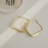 Dingle örhängen geometrisk metall för kvinnor smycken gåva oregelbunden cirkel fyrkant femme kall mode koreanska kvinnor 2024