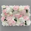 Aritificial Silk Rose Flower Wall Panels Wall Decoration Flowers for Wedding Baby Shower Birthday Party Pography Backdrop Q0826286U