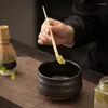 Conjuntos de chá japonês matcha conjunto seguro bambu batedor colher de chá chá indoor loja de bebidas ferramentas de chá acessórios presentes de aniversário casa