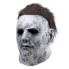 Maschere per feste Halloween uccide Michael Myers Maschera Cosplay Dolcetto o scherzetto Studio Mike Mel Bianco Fl Testa in lattice X0803 Consegna a domicilio G Dhglc