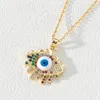 Pendant Necklaces Sea Blue Evil Eye Necklace Turkish Choker Glass Leather Rope Chain Jewelry Gift