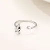 Cluster Ringen Kawaii Leuke Kat Open Ring Zilver Kleur Meisje Verstelbaar Voor Vrouw Party Crystal Zirkoon Mode Geschenken Sieraden