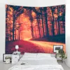 Tapestries Mysterious Forest Wall Hanging Mandala Tapestry Starry Sky Yoga Mat Sleeping Pad Polyester Bohemian Psychedelic Decoration