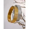 Bracciale Yhpup impermeabile in metallo con catena in acciaio inossidabile ampio braccialetto da polso personalizzato placcato oro platino gioielli alla moda da donna
