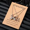 Pendentif Colliers IPARAM Tendance Double Couche Chaîne Collier Cristal Sparkling Papillon Aimant Bijoux De Mode Cadeaux