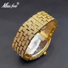 Altri orologi Orologi da uomo grandi Orologi da polso al quarzo originali di lusso in oro per orologi da polso grandi da uomo con diamanti zirconi ghiacciati Nuovo Dropshipping J240131