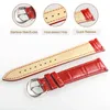 Assista Bandas Jacaré Em Relevo Leahter Liberação Rápida Vermelho Handmade Top Grão Substituição Relógios Strap 16mm 18mm 20mm 22mm