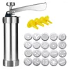 Baking Moulds Stainless Steel Biscuit Extruder Press Cookie Gun Kit Set With 20 Discs 4 Nozzles Tool Cake Decorating