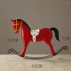 Orologi da tavolo Cavallo di legno svedese Giocattolo per bambini Decorazione moderna Statua nordica Scultura artistica Casa