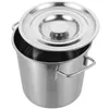 Double Boilers Ear Soup Bucket With Lid Steamer Pot Metal Cooking Stainless Steel Stew Seafood Boil Kitchen Supplies Brine