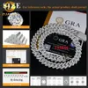 Cubaanse schakelarmband ketting 925 sterling zilver Gra-certificaat hiphop 15 mm dubbele rij Iced Out Moissanite diamant Cubaanse schakelketting ZDL7